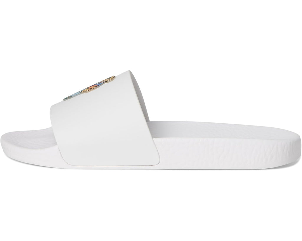 Men's Polo Ralph Lauren Polo Bear Slide White Beach Shop Bear