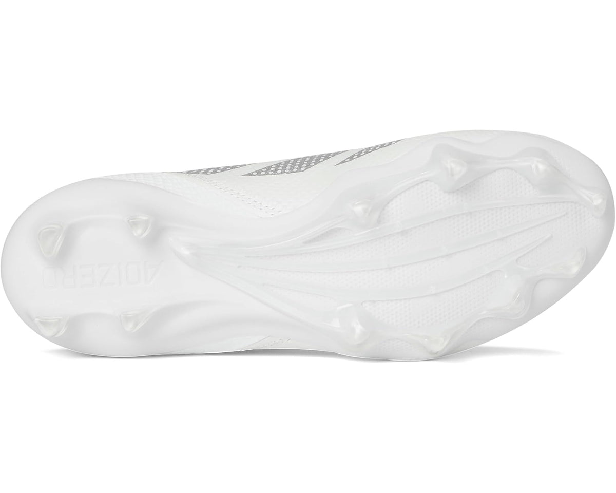 Unisex adidas adizero Impact Football Cleats White/Silver Metallic/White 1