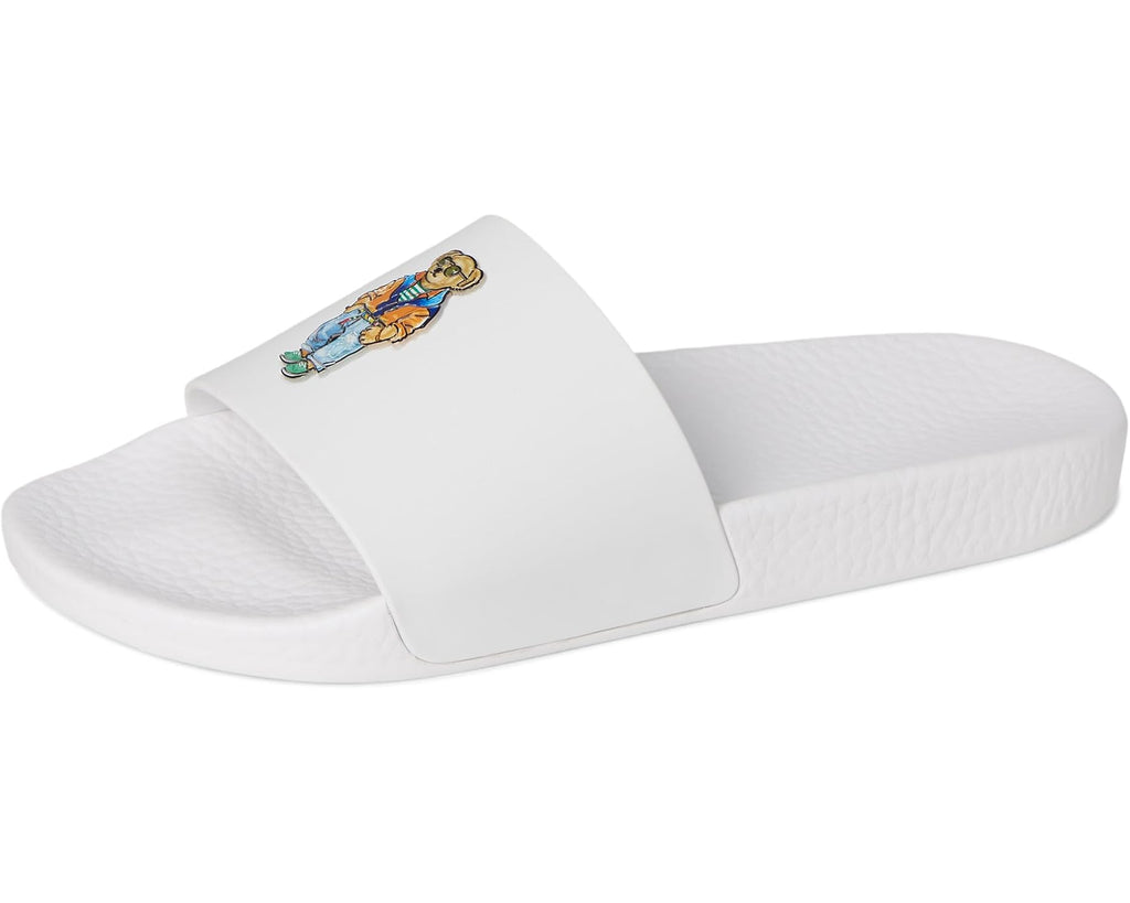 Men's Polo Ralph Lauren Polo Bear Slide White Beach Shop Bear