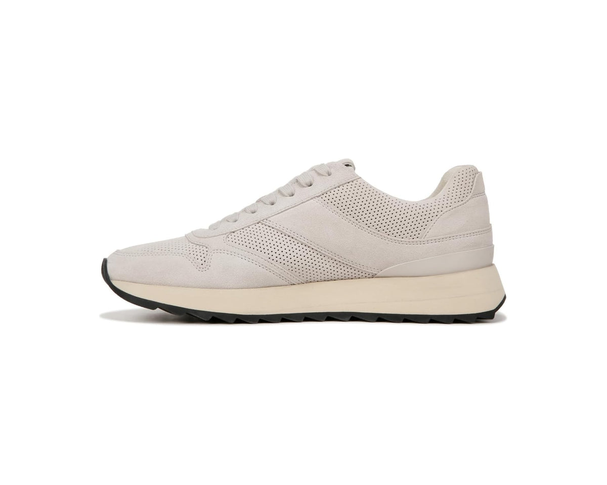 Men's Vince Edric Perforated Lace-Up Sneakers Horchata Suede