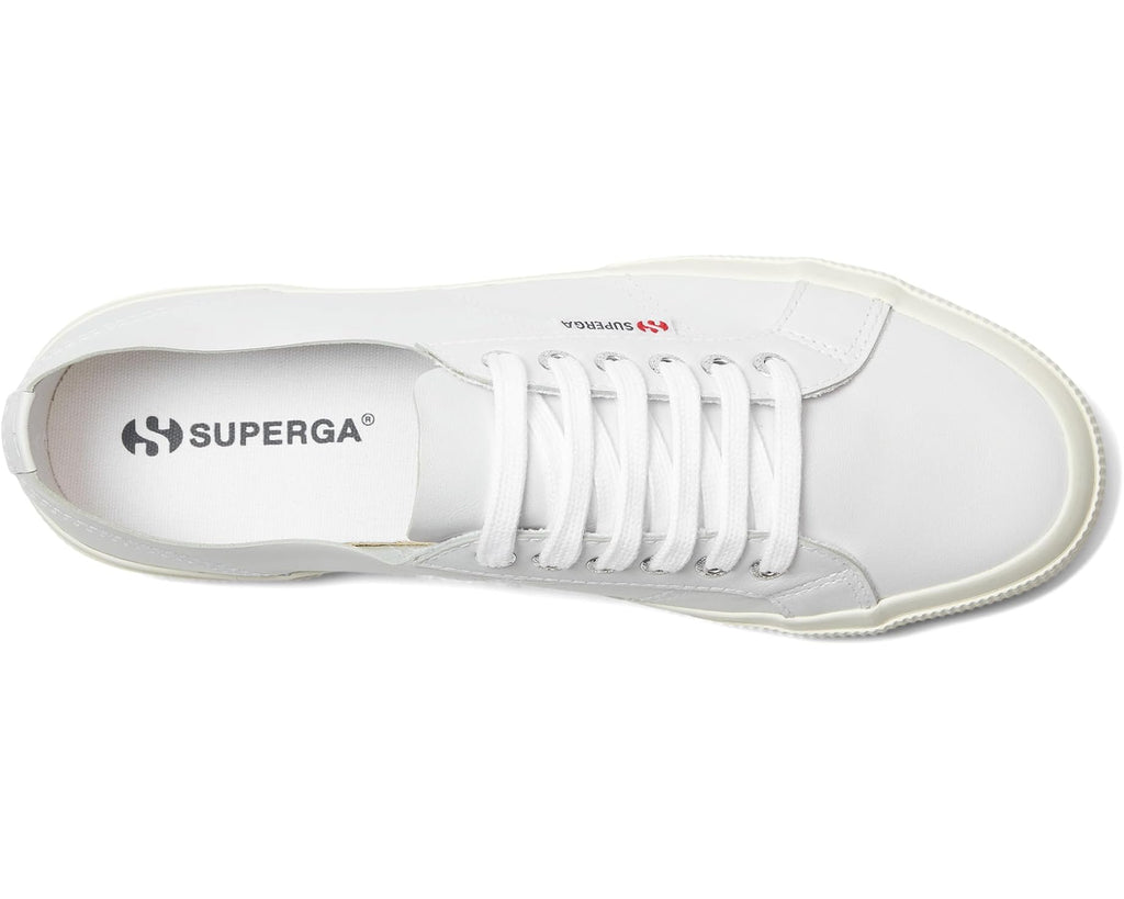 Unisex Superga 2750 Unlined Nappa Optical White/Silver/Favorio
