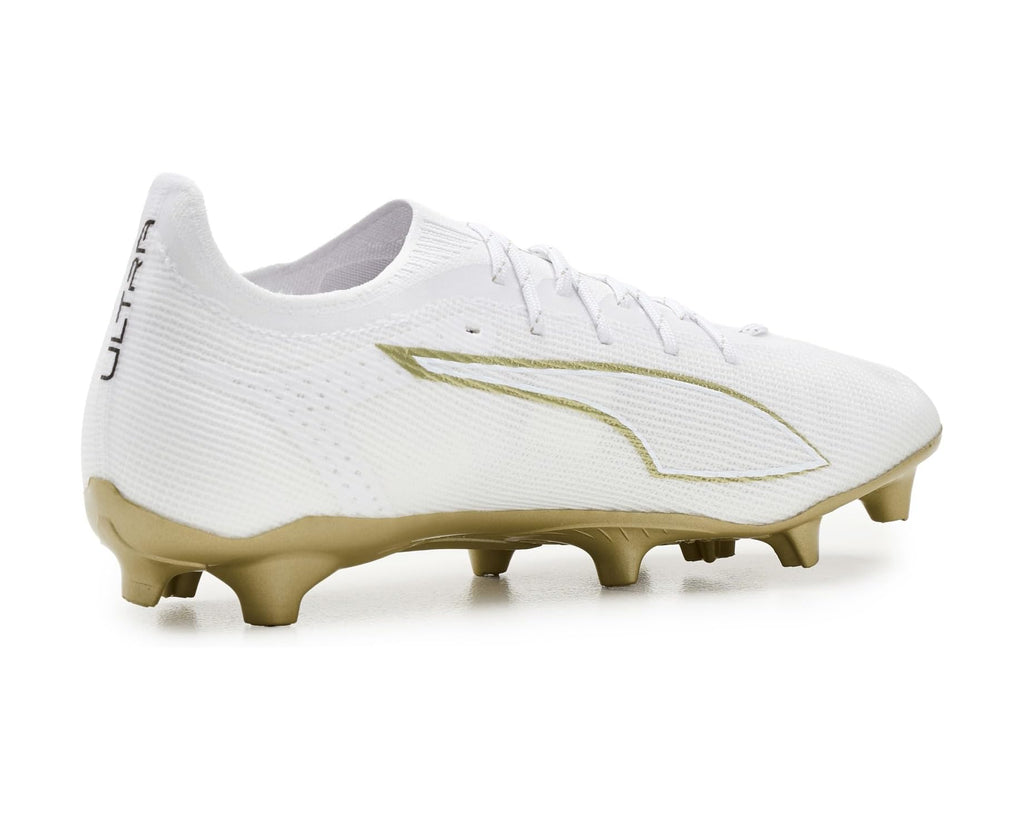 Men's PUMA Ultra 6 Pro Firm, Artificial Ground Soccer Cleats White/Metallic Gold/Black
