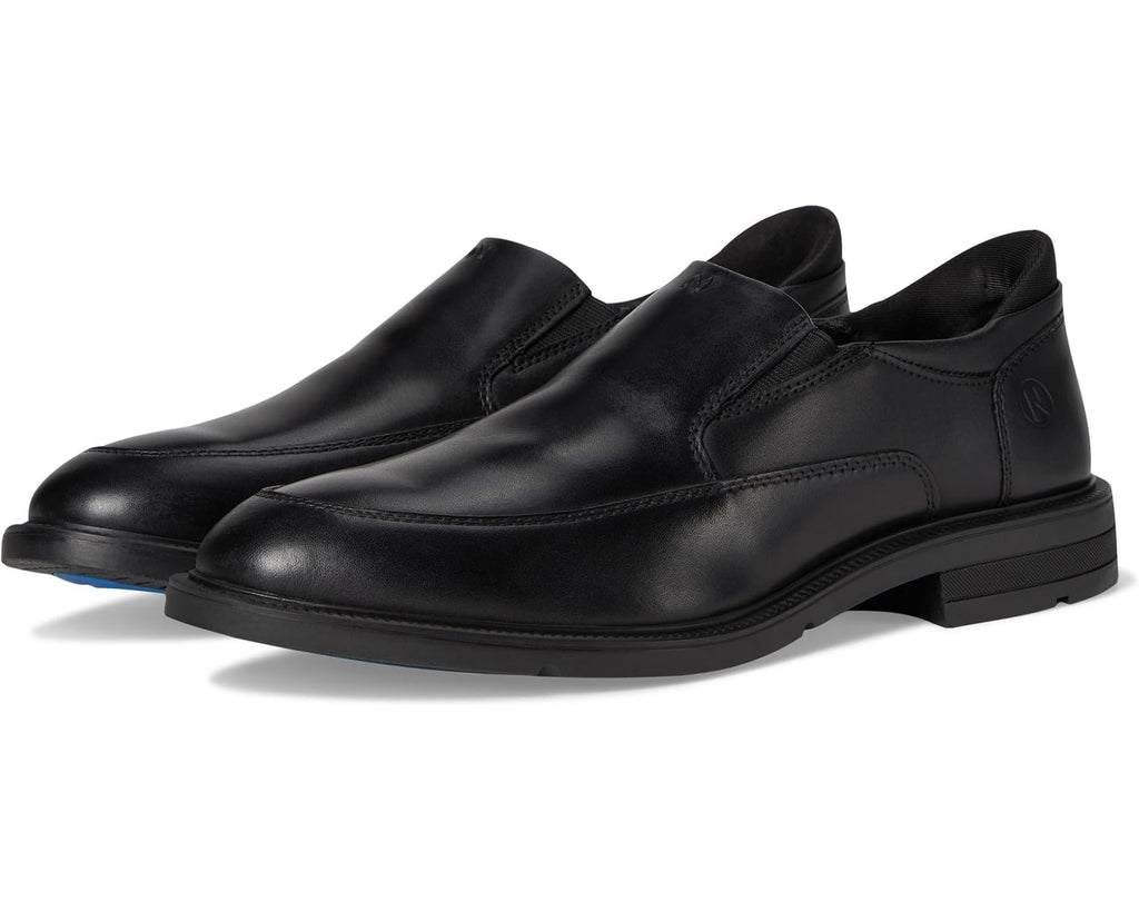 Men's Nunn Bush Kore Ez Icon Moccasin Toe Slip-On Easy-On Easy-Off Dress Casual Shoe Loafer Black