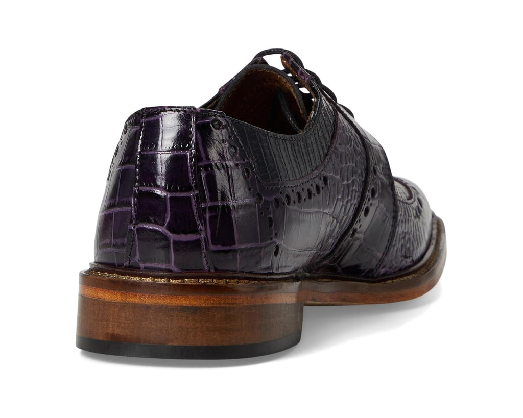 Men's Stacy Adams Travato Wingtip Lace-Up Purple Multi