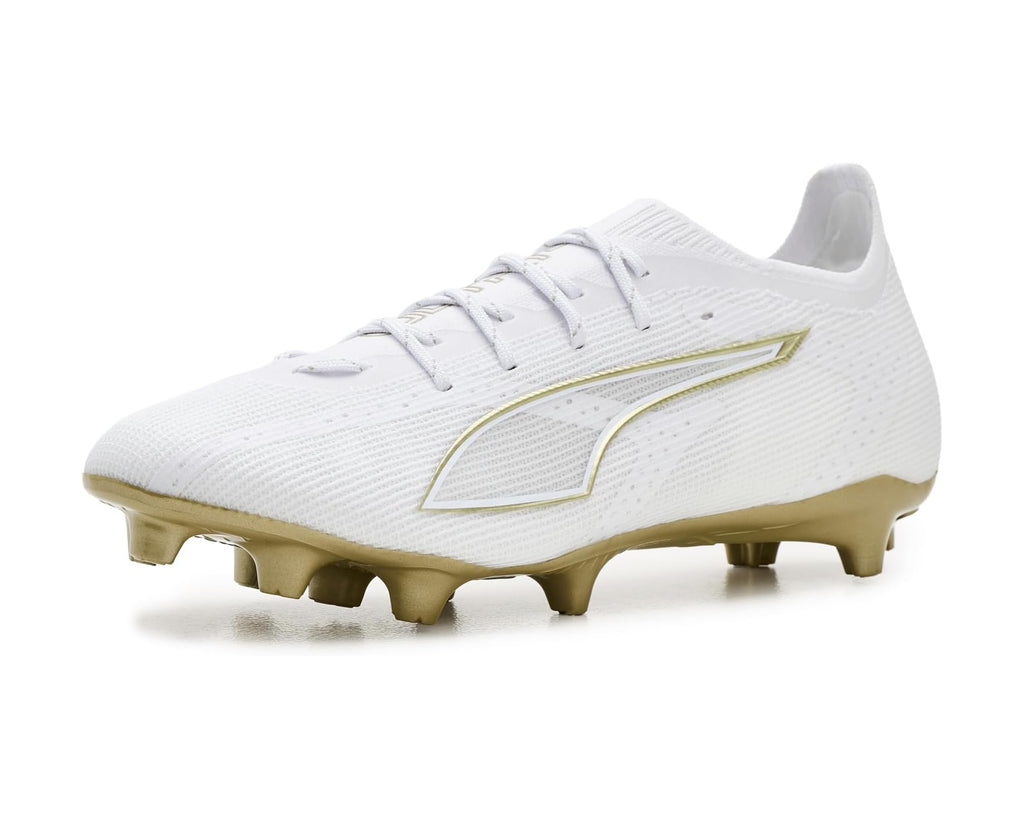 Men's PUMA Ultra 6 Pro Firm, Artificial Ground Soccer Cleats White/Metallic Gold/Black