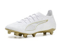 Men's PUMA Ultra 6 Pro Firm, Artificial Ground Soccer Cleats White/Metallic Gold/Black