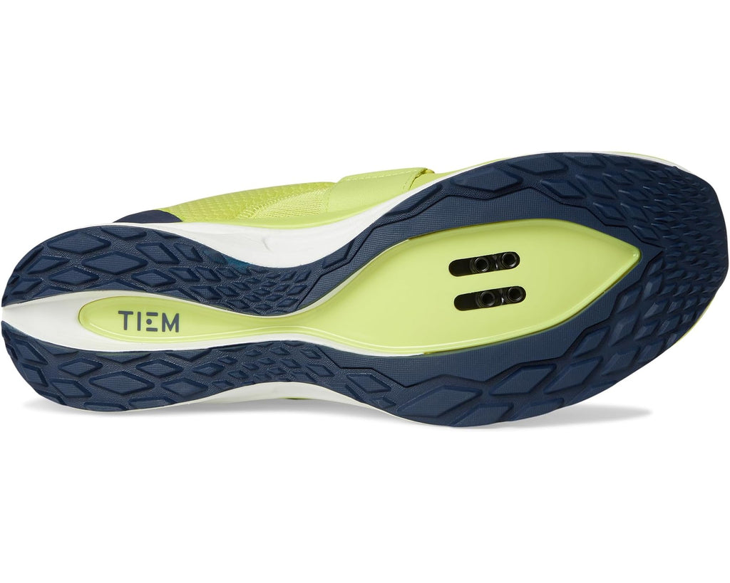 Men's TIEM Slipstream Cycling Shoe Citron/Navy
