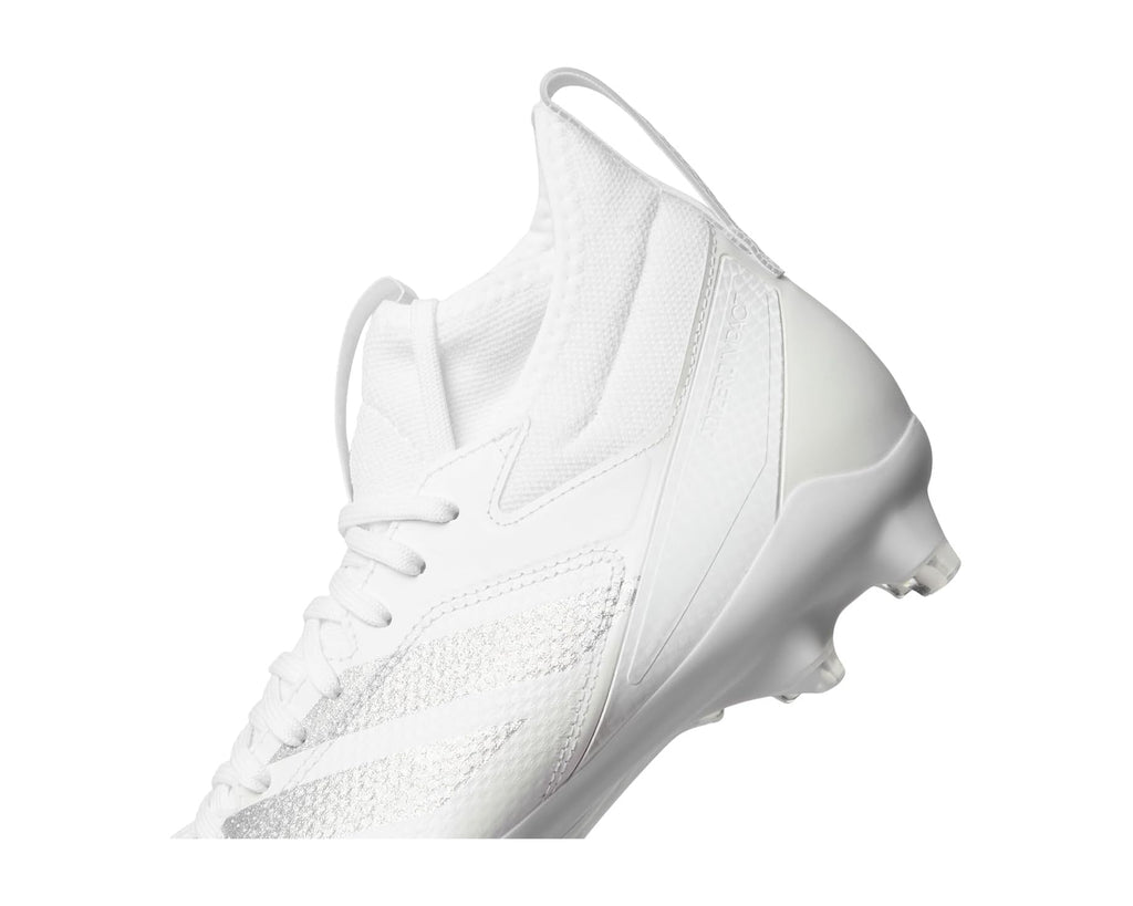 Unisex adidas adizero Impact Football Cleats White/Silver Metallic/White 1
