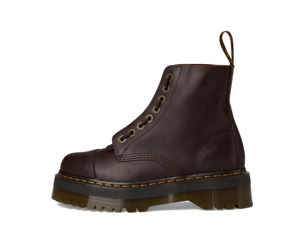Unisex Dr. Martens Sinclair Leather Platform Boots Dark Brown