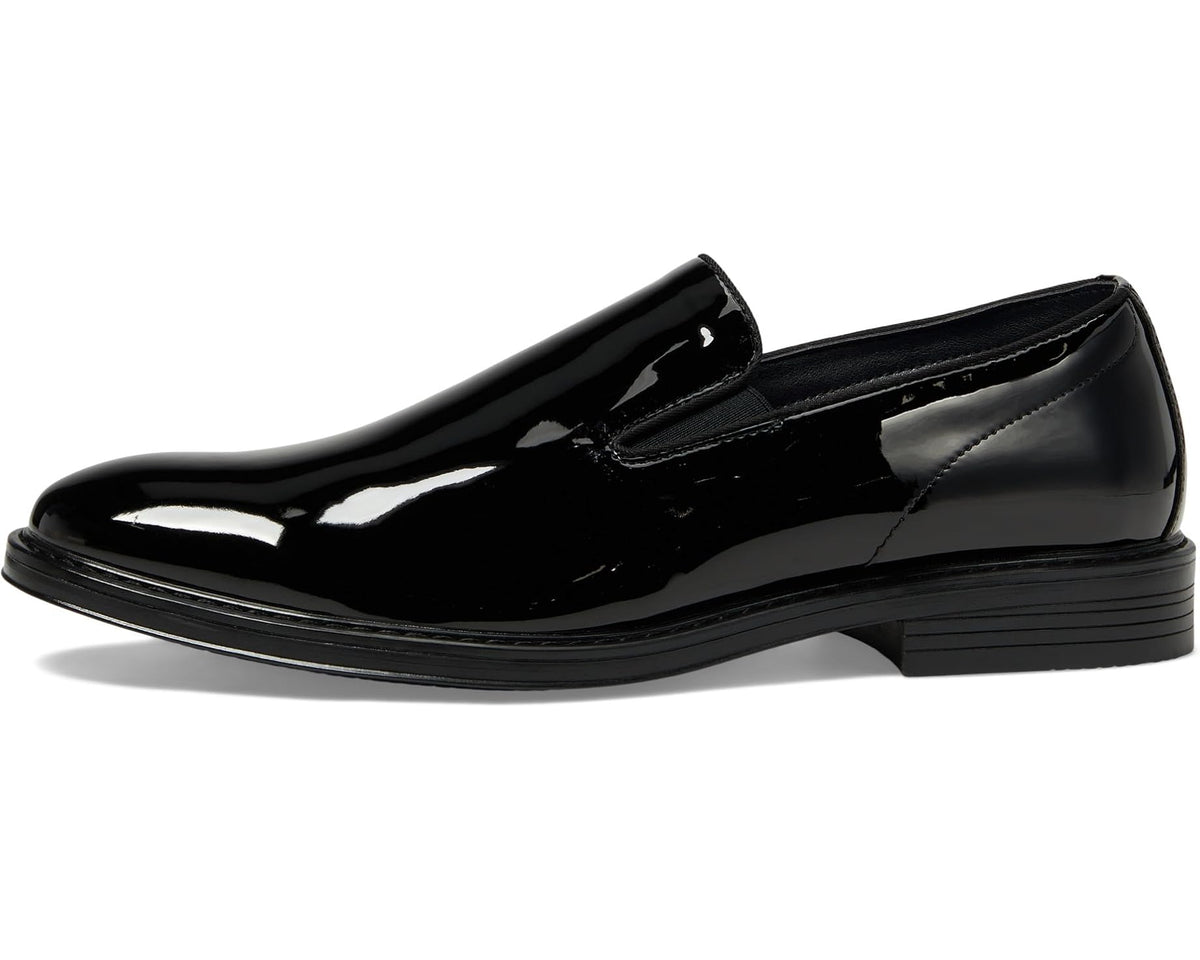 Men's Nunn Bush Centro Flex Formal Plain Toe Slip-On Black Patent