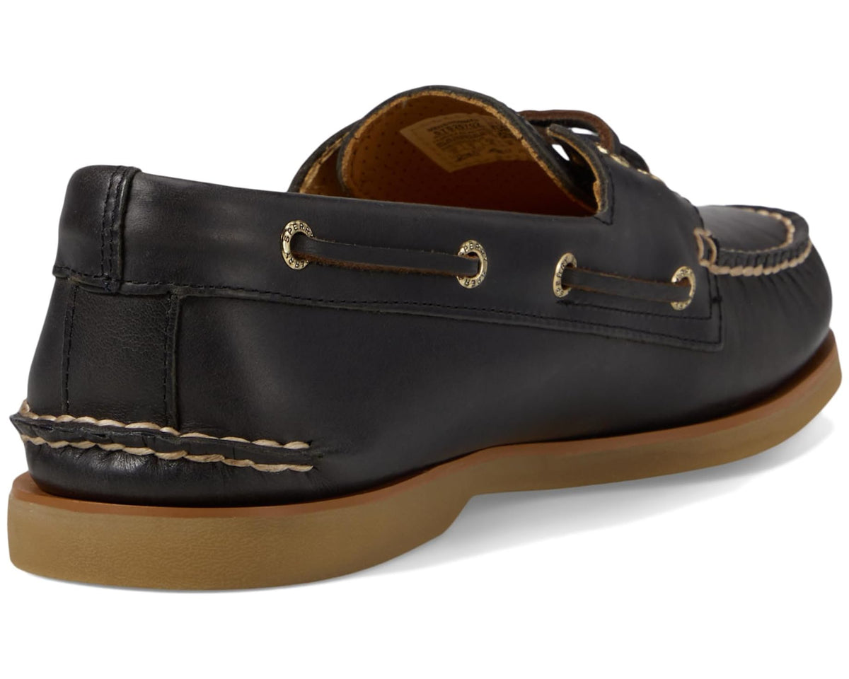 Men's Sperry Gold Authentic Original 2-Eye Seasonal Black Leather
