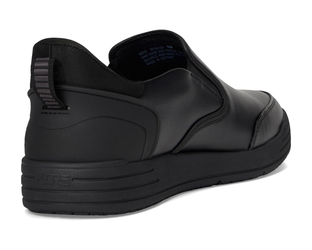 Men's Nunn Bush KORE CITY Work EZ Slip-Resistant Slip-On Athletic Inspired Hands Free Loafers Black