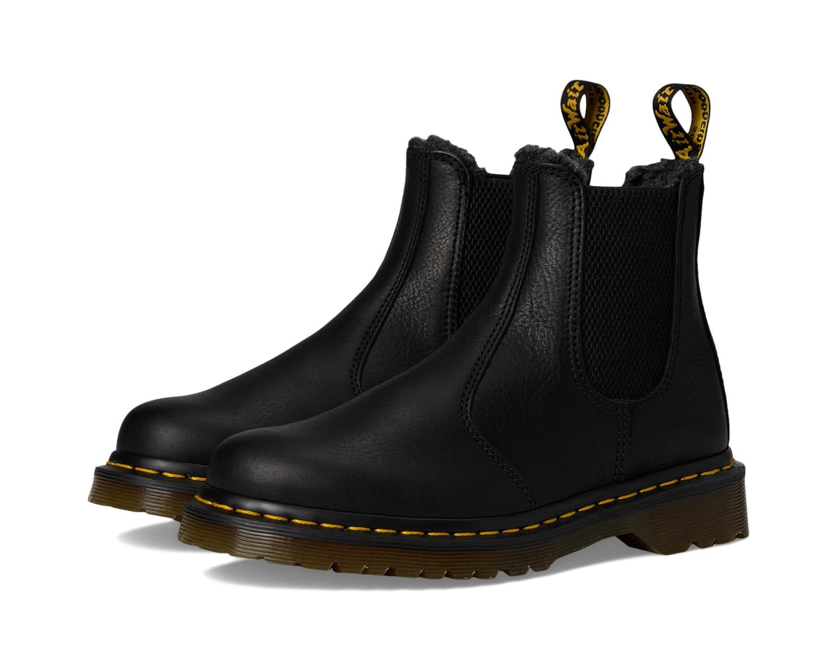 Unisex Dr. Martens 2976 Warmwair Grizzly Leather Chelsea Boots Black