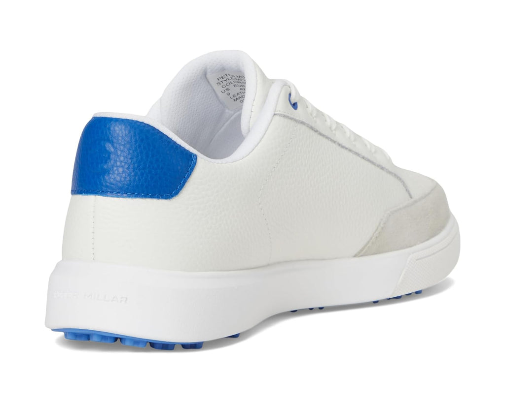 Men's Peter Millar Drift Leather Hybrid Course Shoes White/Mako Blue