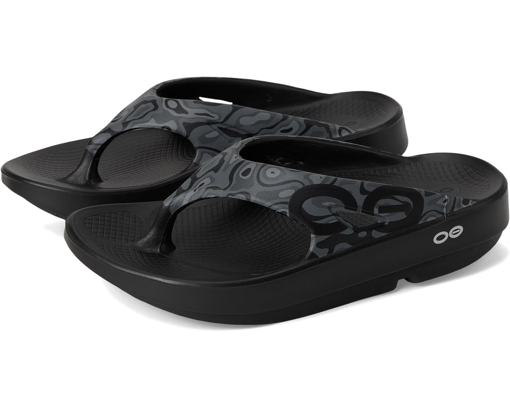 Unisex OOFOS Ooriginal Sport Thong Black Water Camo