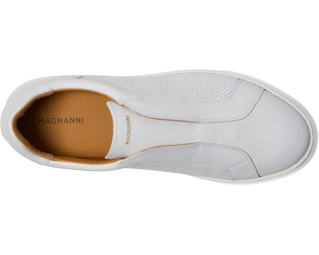 Men's Magnanni Costa Slip Perf White