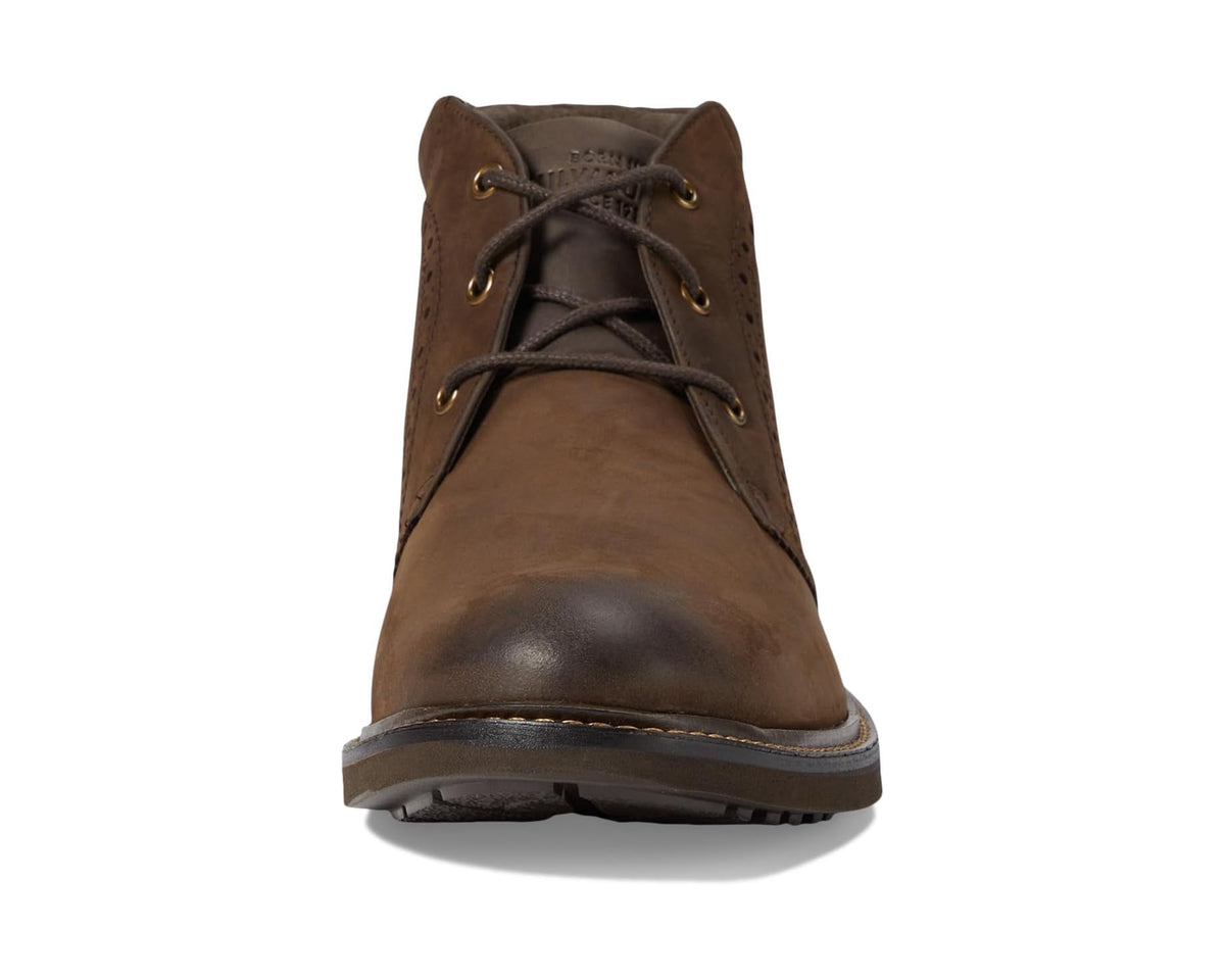 Men's Nunn Bush Ozark 2.0 Plain Toe Chukka Leather Boots Brown
