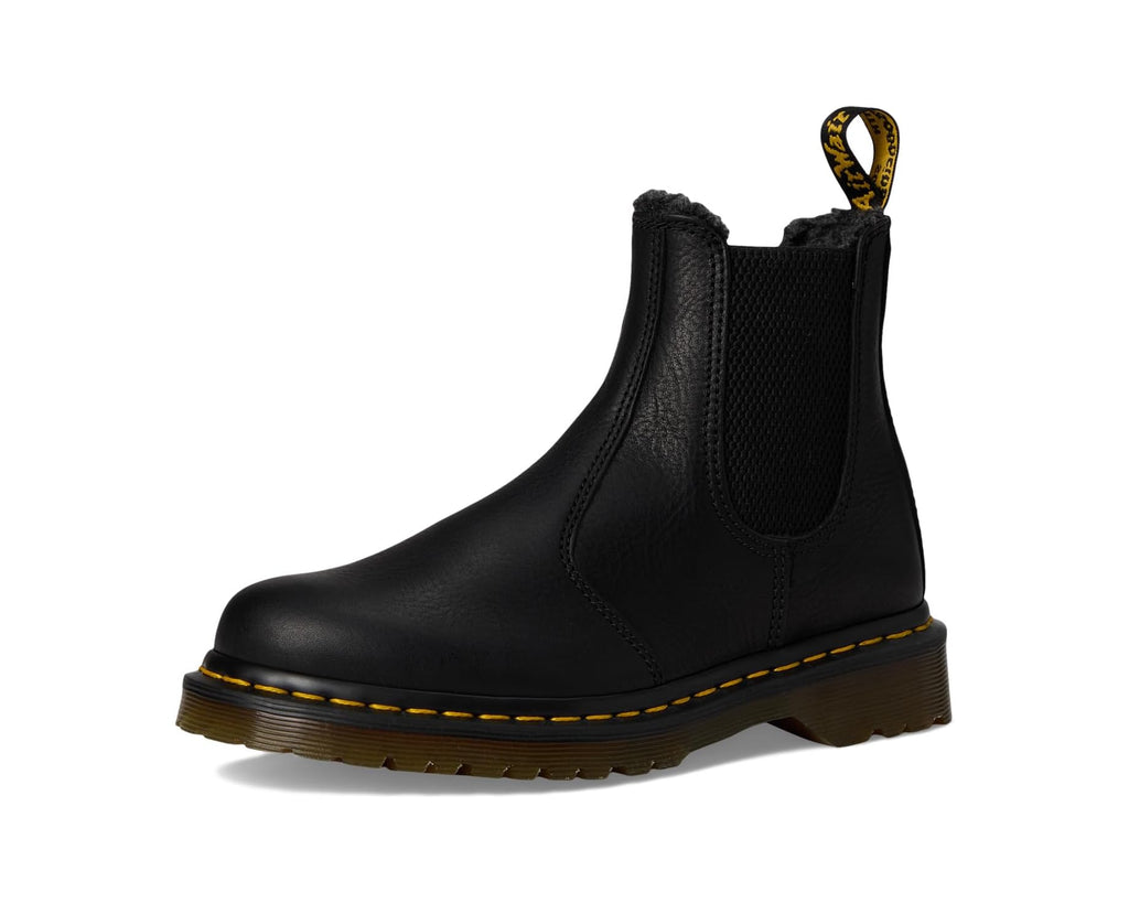 Unisex Dr. Martens 2976 Warmwair Grizzly Leather Chelsea Boots Black