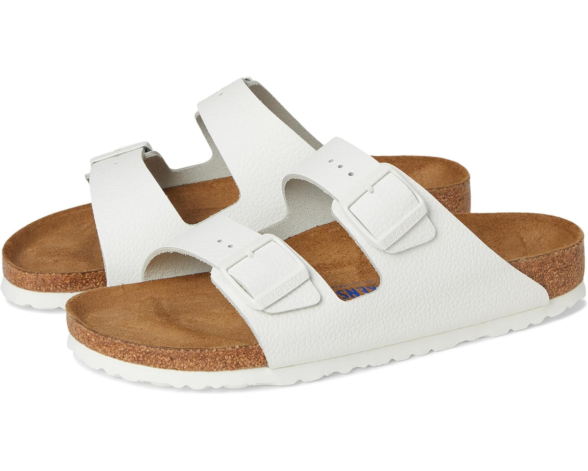 Unisex Birkenstock Arizona Soft Footbed - Leather (Unisex) White Leather