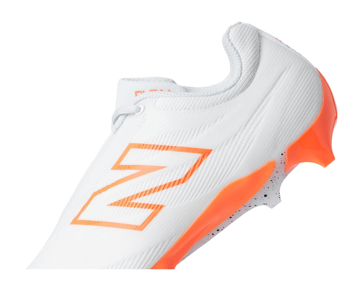 Men's New Balance BurnX4 Lacrosse Cleats White/Hot Mango/Ice Blue
