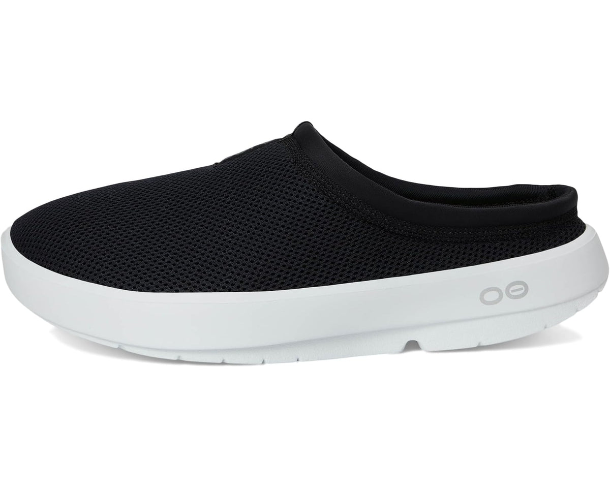 Men's OOFOS OOcoozie Sport Mule Shoe White/Black