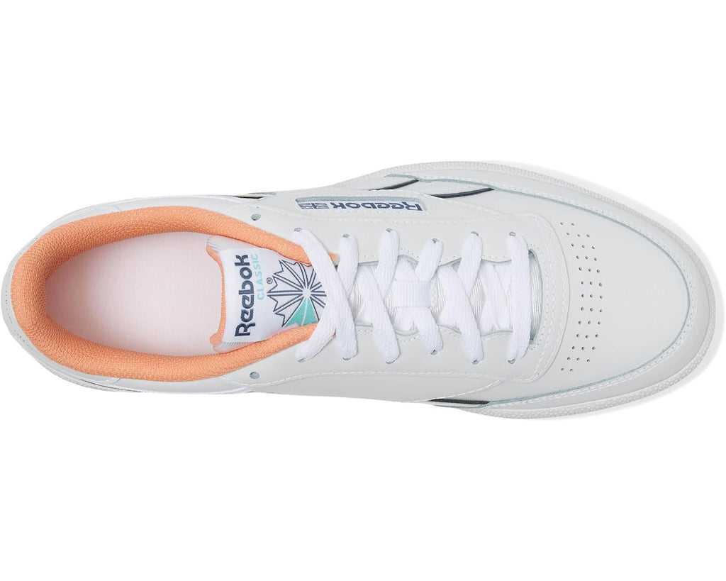 Unisex Reebok Lifestyle Club C Revenge White/Aiaqua/Sunkissed Orange