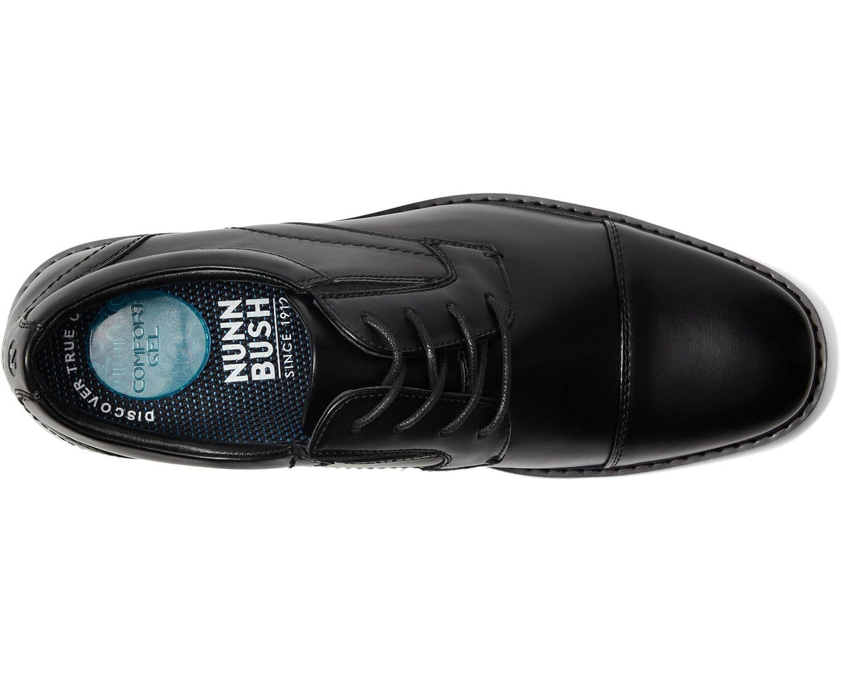 Men's Nunn Bush Jarvis Cap Toe Oxford Dress Casual Business Formal Lace Up Black
