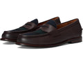 Men's Polo Ralph Lauren Alston Leather & Plaid Wool Penny Loafers Dark Brown/Blackwatch