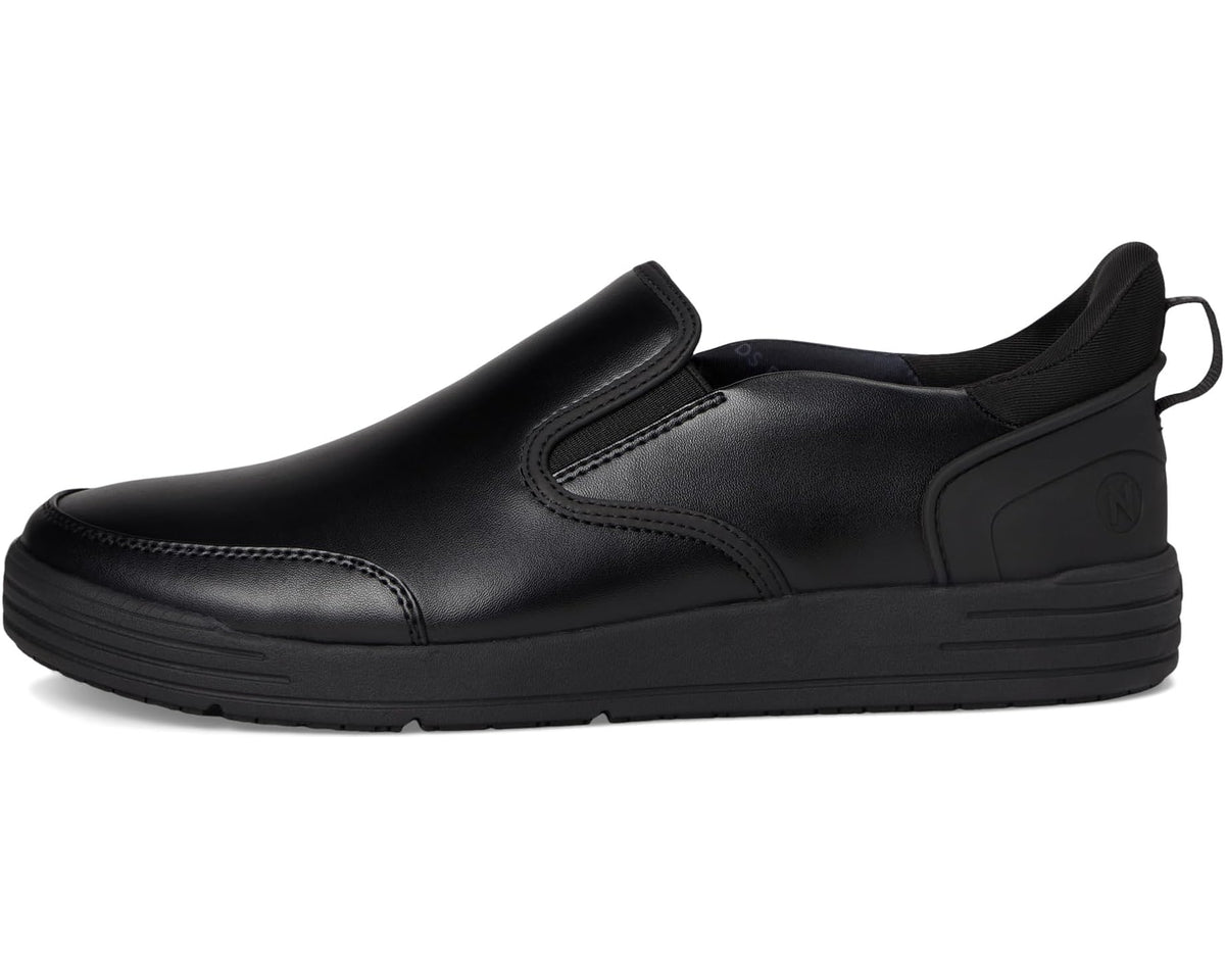 Men's Nunn Bush KORE CITY Work EZ Slip-Resistant Slip-On Athletic Inspired Hands Free Loafers Black