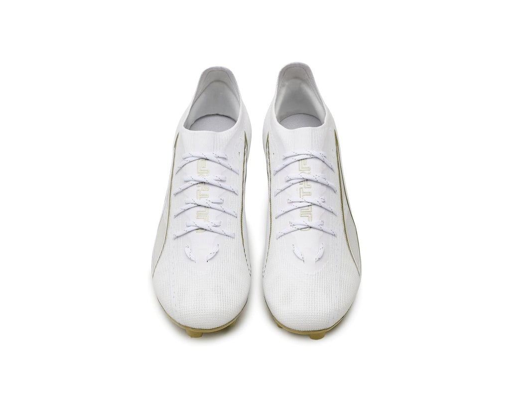 Men's PUMA Ultra 6 Pro Firm, Artificial Ground Soccer Cleats White/Metallic Gold/Black