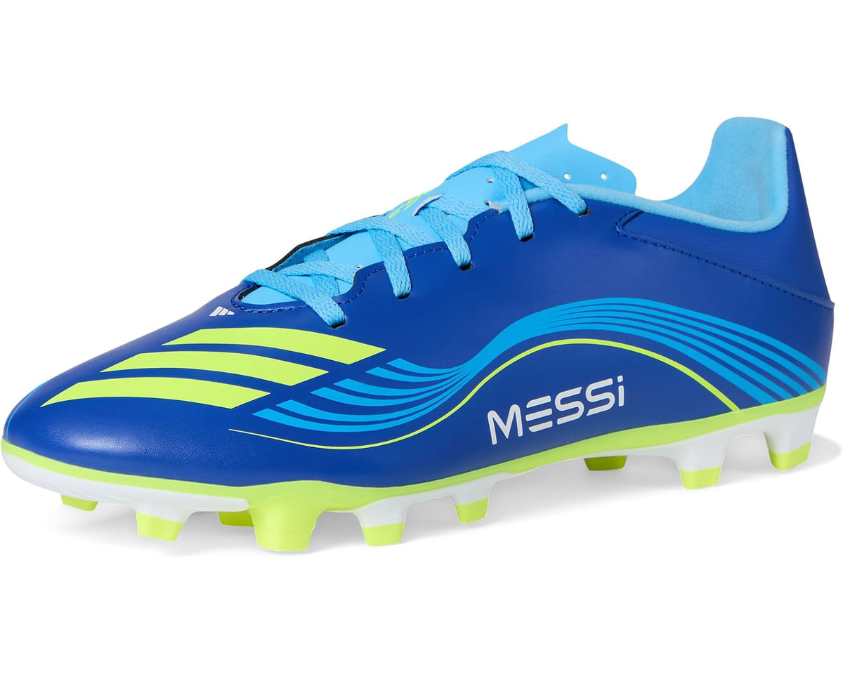 Unisex adidas F50 Messi Club Firm/Multi Ground SoccerCleats Team Royal Blue/Solar Yellow/Semi Blue Burst