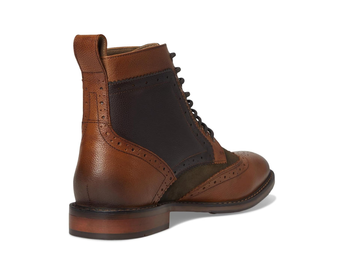 Men's Stacy Adams Finnegan Wing Tip Boot Olive Multi