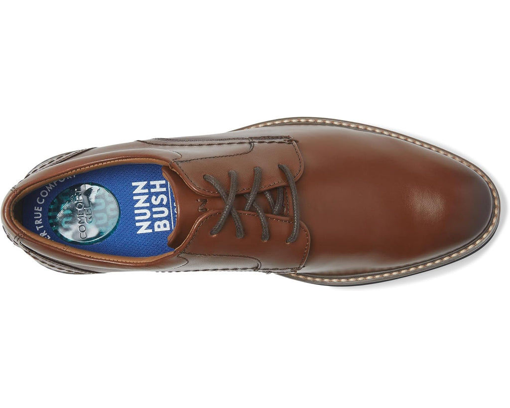 Men's Nunn Bush Calderone Plain Toe Oxford Cognac