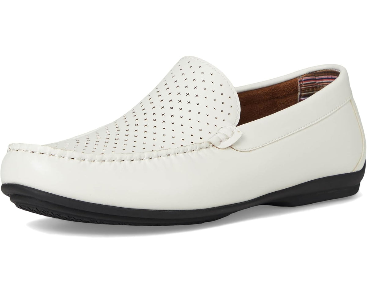 Men's Stacy Adams Conroy Moc Toe Driver White