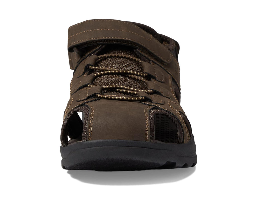 Men's Nunn Bush Huck Sport Closed Toe Fisherman Sandal Brown