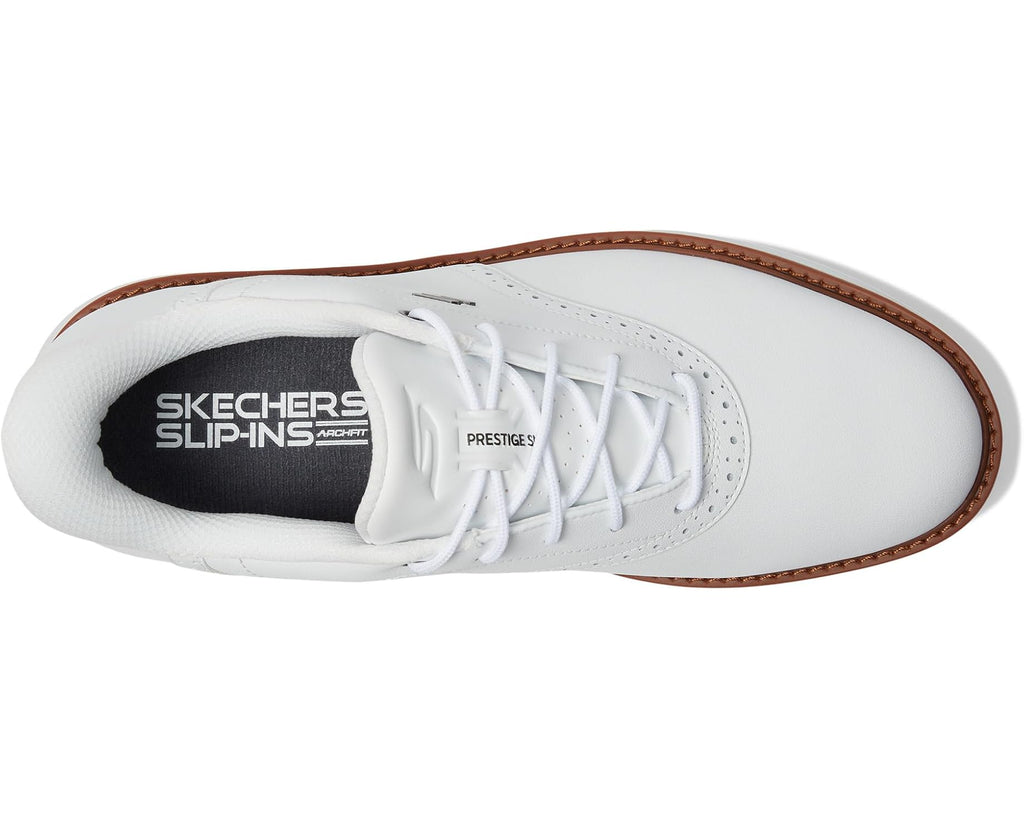 Men's Skechers GO GOLF Prestige Slip-In ArchFit Spikeless Golf Shoe White