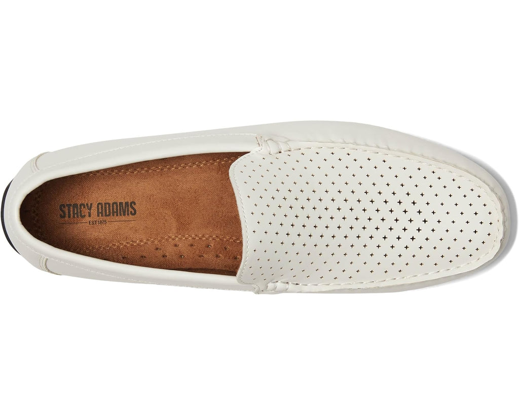 Men's Stacy Adams Conroy Moc Toe Driver White