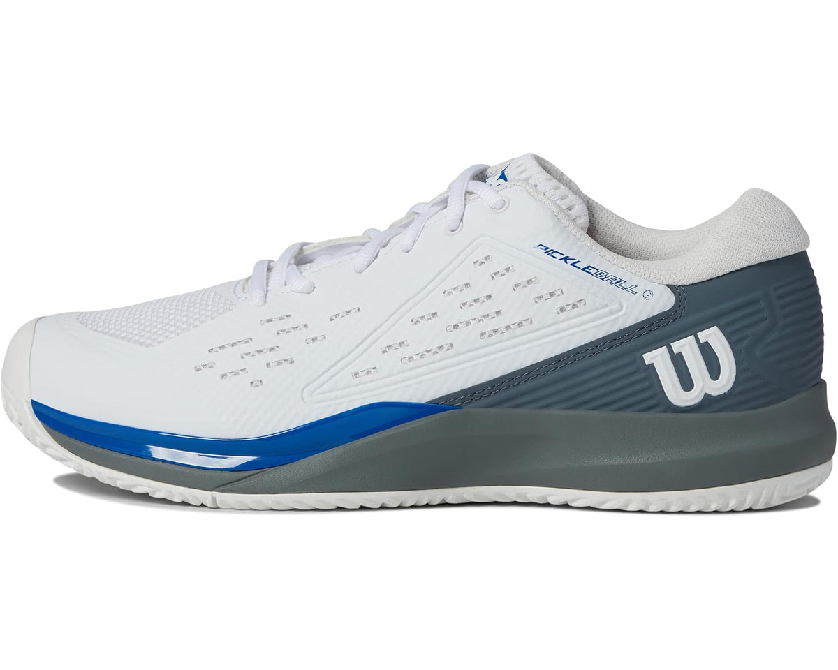 Men's Wilson Rush Pro Ace Pickleball Shoes White/Stormy Weather/Classic Blue