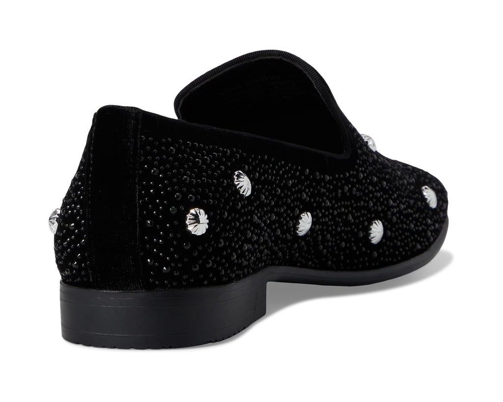 Men's Stacy Adams Spangle Rhinestone Slip-On Black/Silver