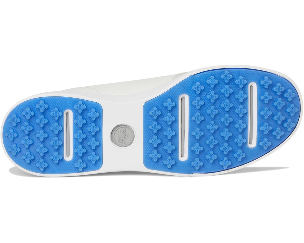 Men's Peter Millar Drift Leather Hybrid Course Shoes White/Mako Blue