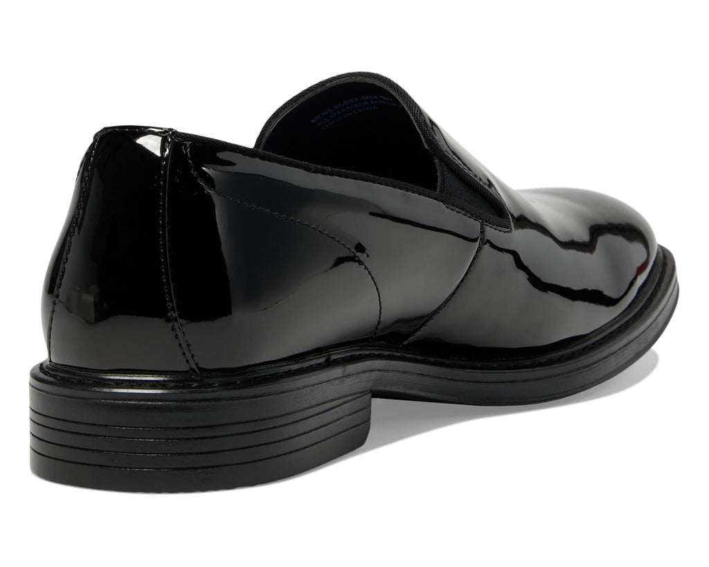 Men's Nunn Bush Centro Flex Formal Plain Toe Slip-On Black Patent