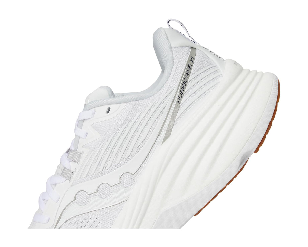 Men's Saucony Hurricane 24 White/Silver