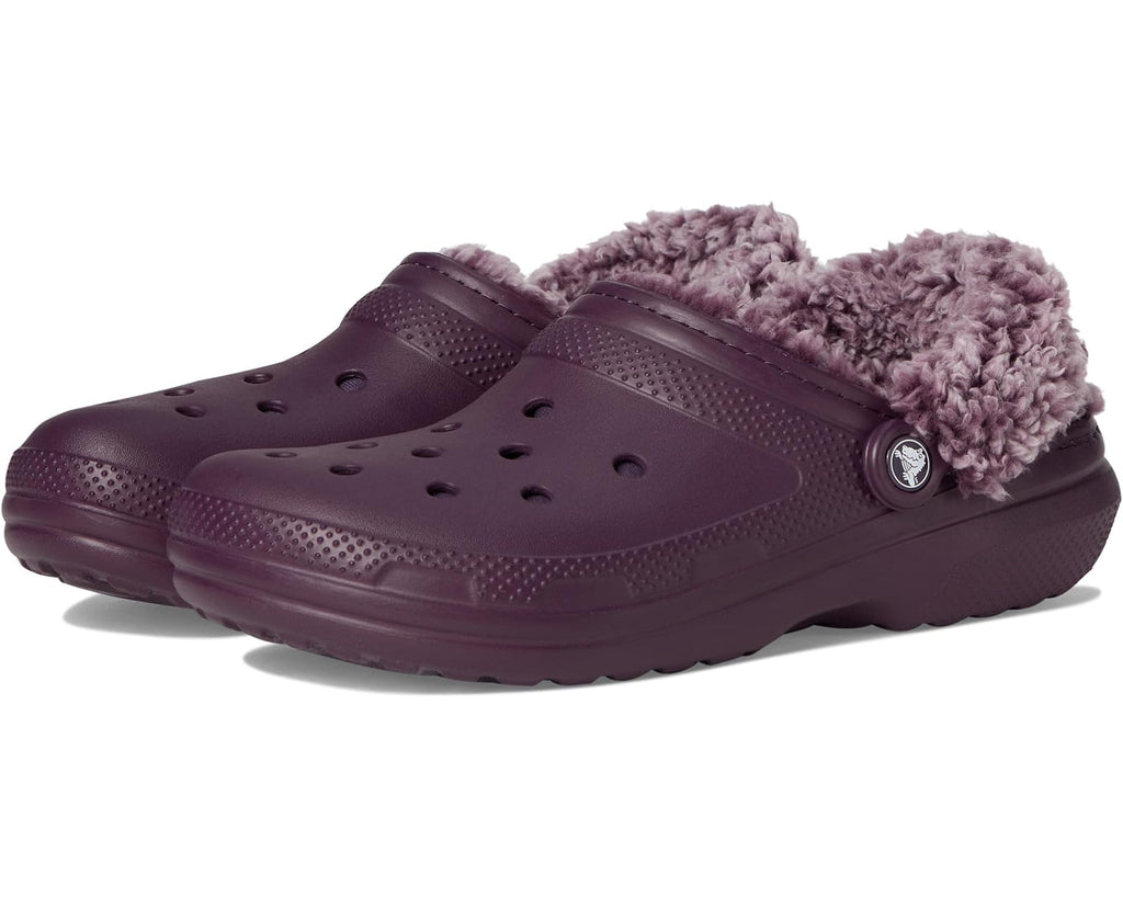 Unisex Crocs Classic Fleece Lined Clogs Plush Plum