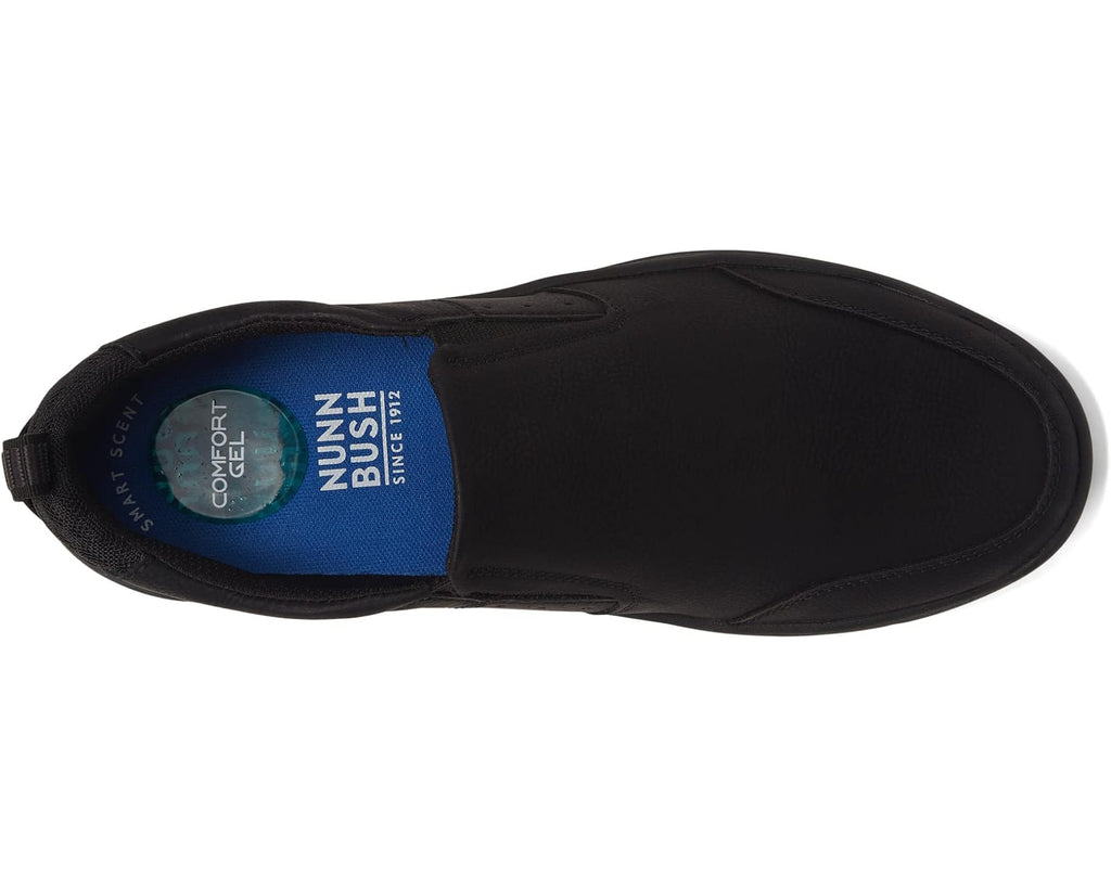 Men's Nunn Bush Kore Elevate Moccasin Toe Slip-On Lightweight Loafer Black