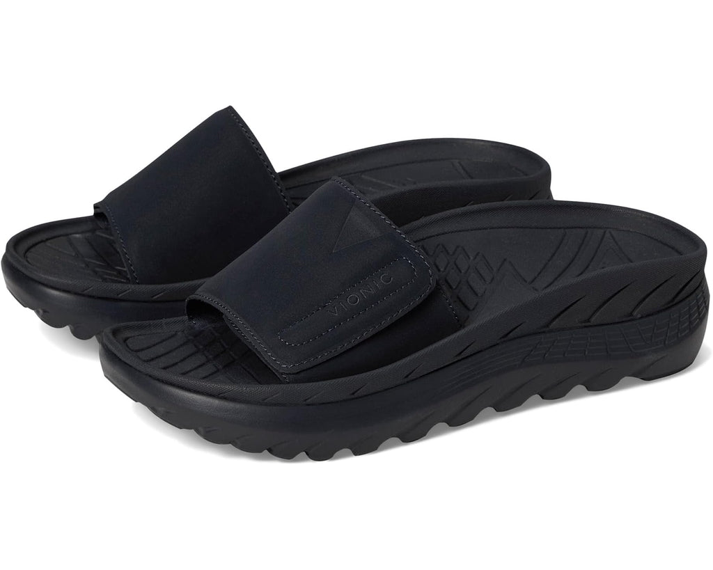 Unisex VIONIC Rejuvenate Slides Navy Blue Synthetic Nubuck