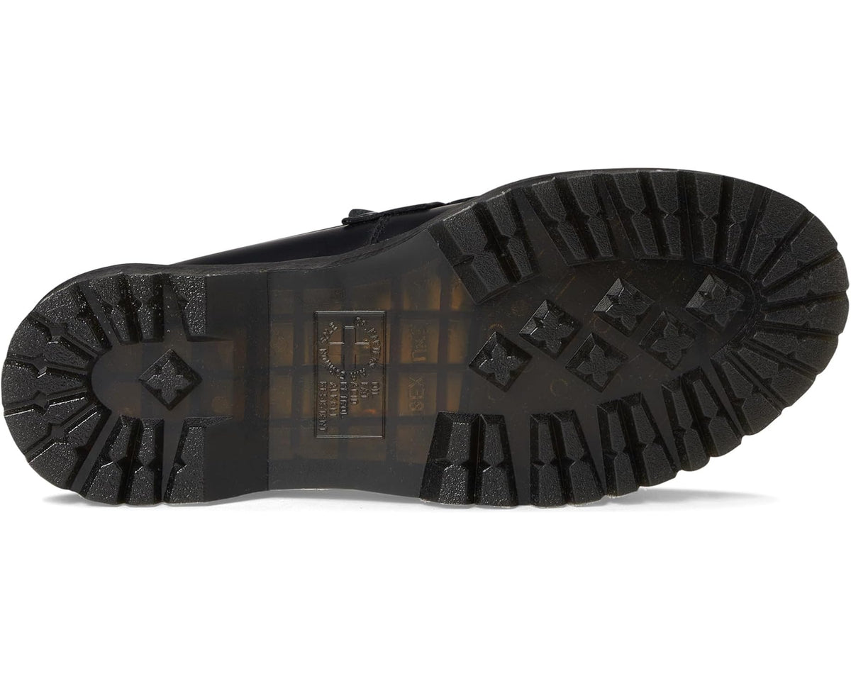 Unisex Dr. Martens Adrian Quad Leather Platform Loafers Black Smooth