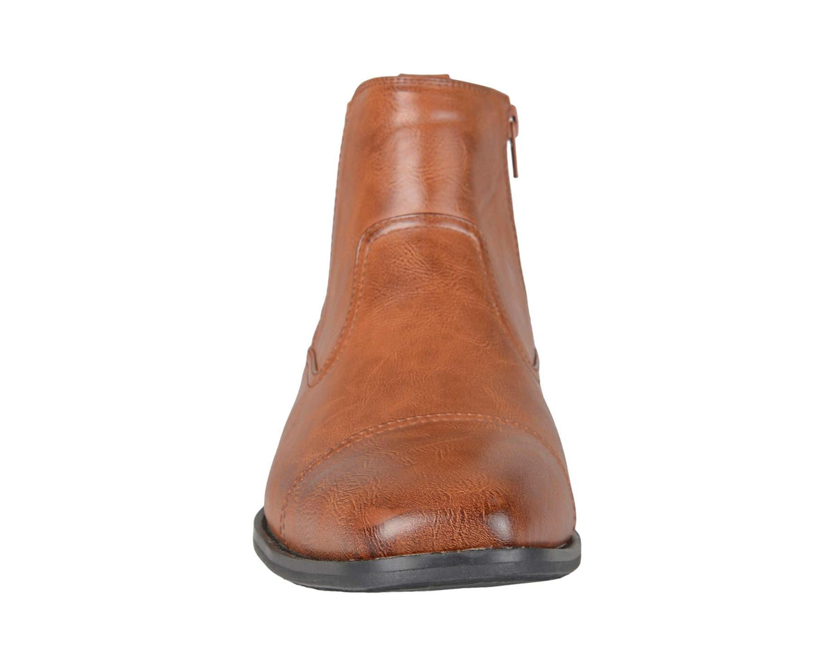 Men's Vance Co. Alex Chelsea Boot Tan Faux Leather