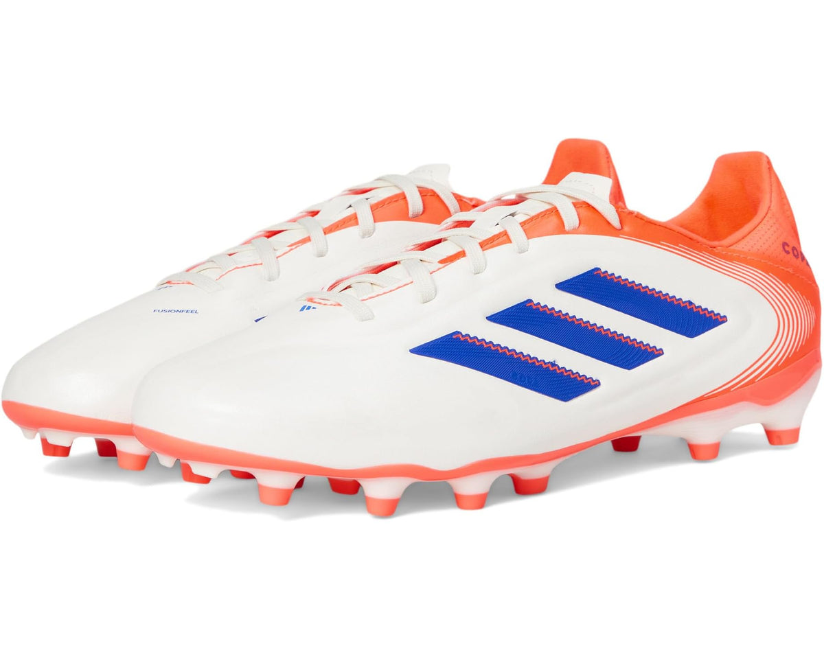 Unisex adidas Copa League Pure 3 Firm/Multi Ground Soccer Cleats Off White/Lucid Blue/Signal Coral