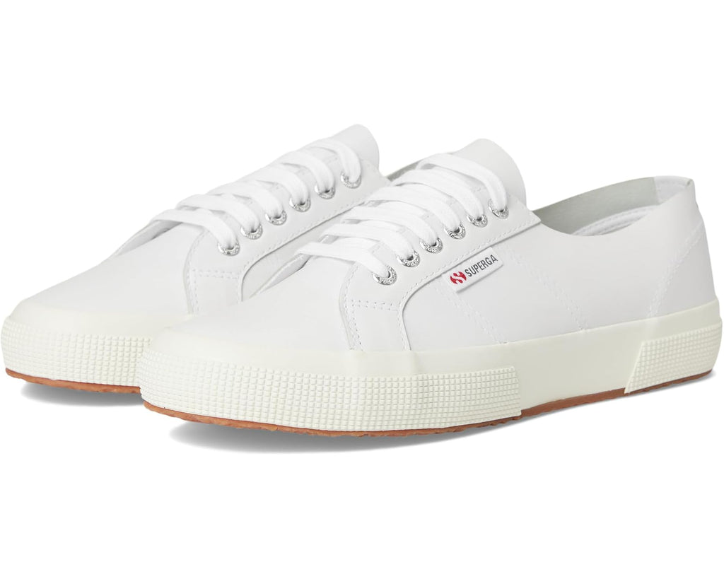 Unisex Superga 2750 Unlined Nappa Optical White/Silver/Favorio
