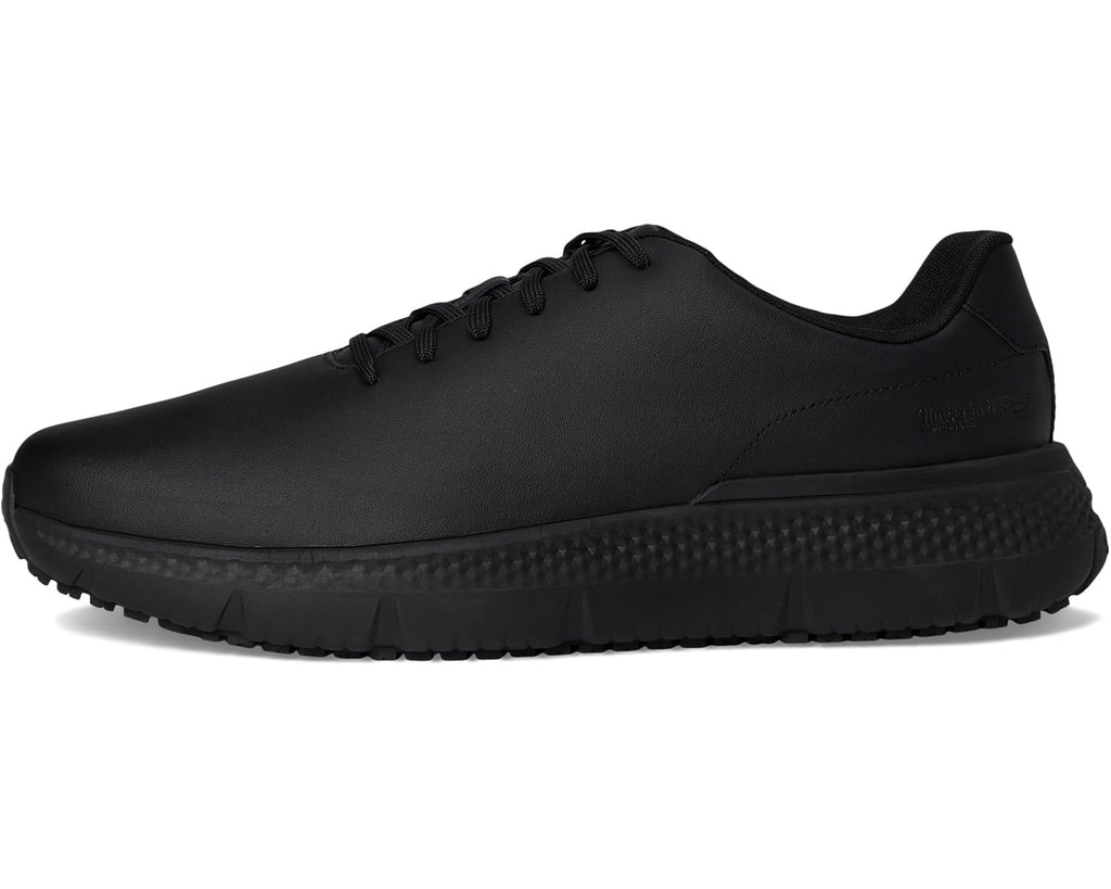 Men's Timberland PRO Power Shift Leather Soft Toe Gripmax Slip Resistant Black Leather